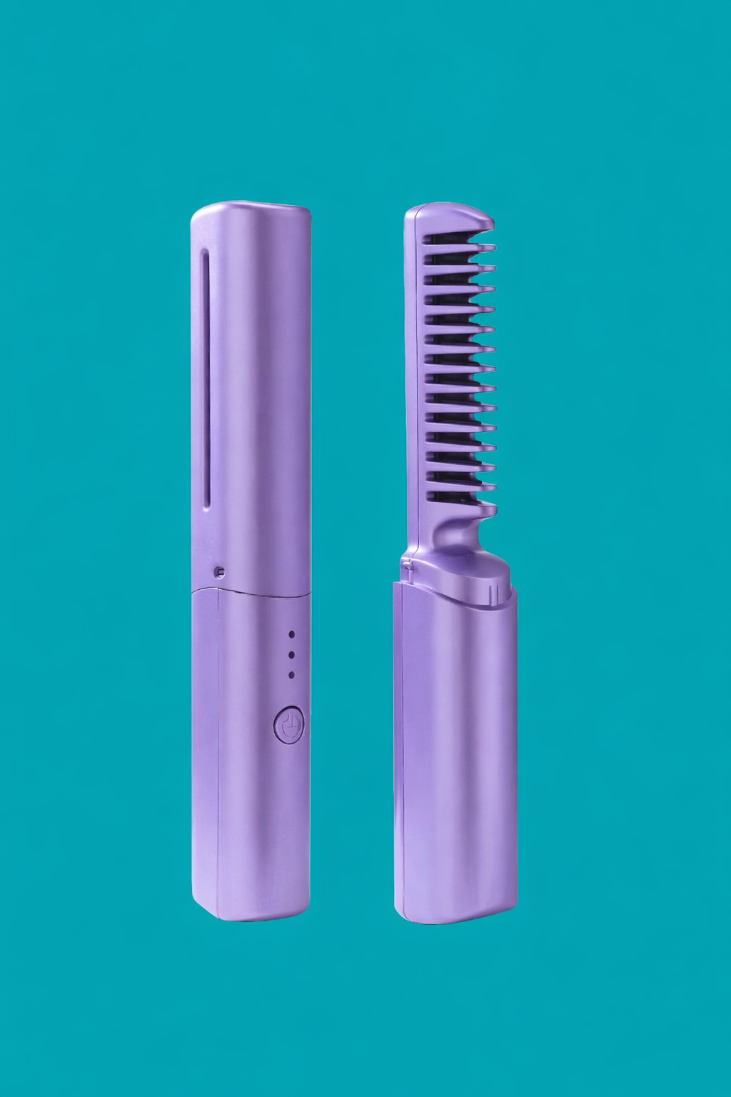 Meneflix Portable Mini Hair Straightener Cordless Rechargeable Mini Adjustable Hair Straightener Hot Comb